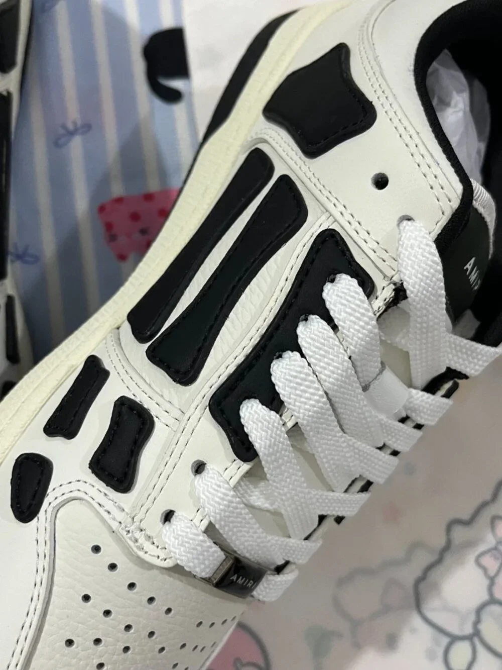 AMIRI Skeleton Low Sneakers (White/Black)